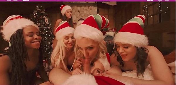  VRBangers.com-Christmas Orgy With Abella Danger And Her 7 Sexy Elves VR Porn